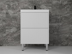 Style Line Мебель для ванной Стокгольм 60 белый рифленый софт – фотография-3